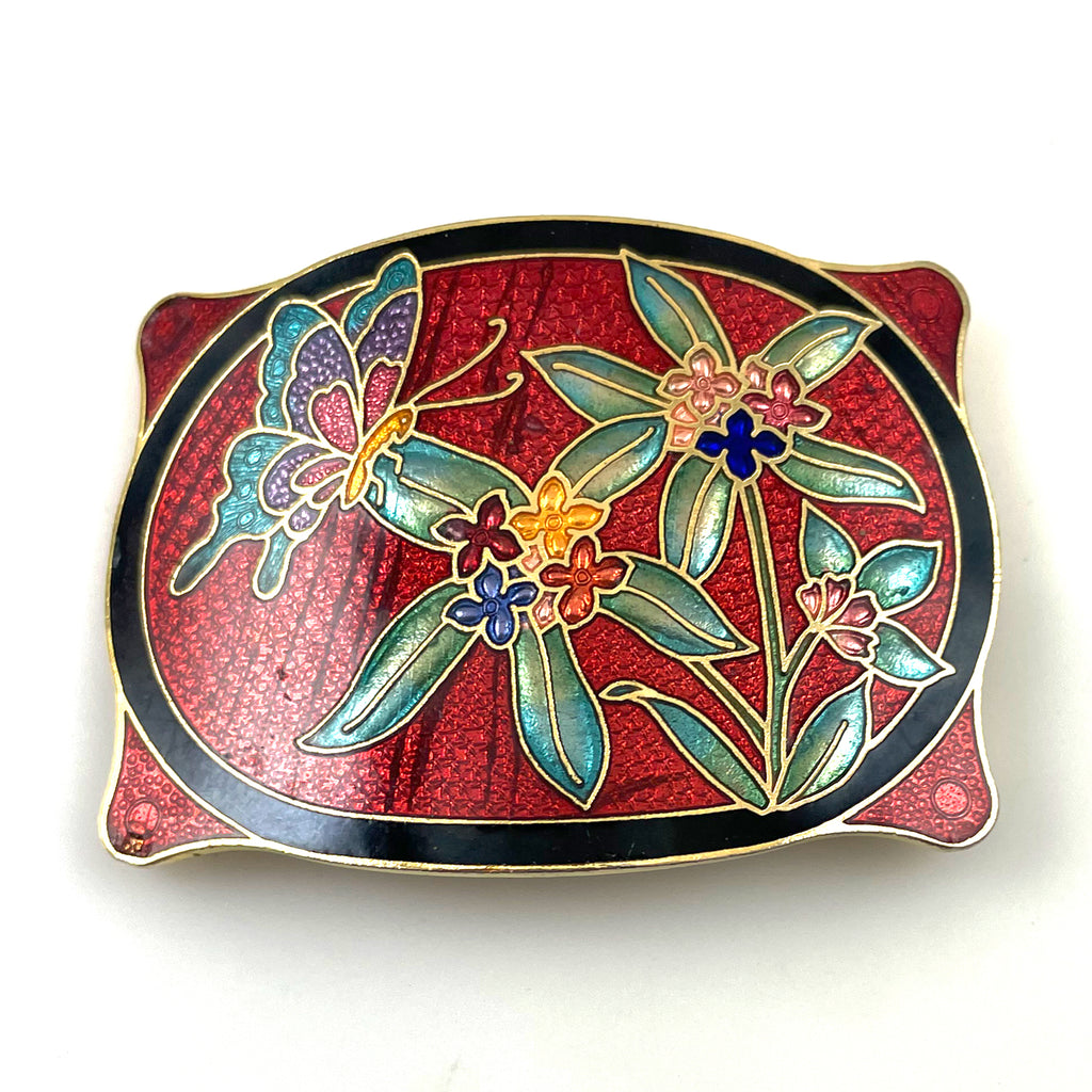 Cloisonne Bolo Clip or Scarf Holder