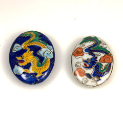 Cloisonne Dragon Pendants Vintage