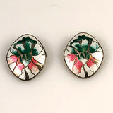 cloisonne floral earrings