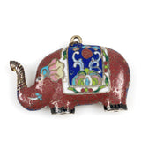 Elephant Cloisonne Pendant Vintage Chinese