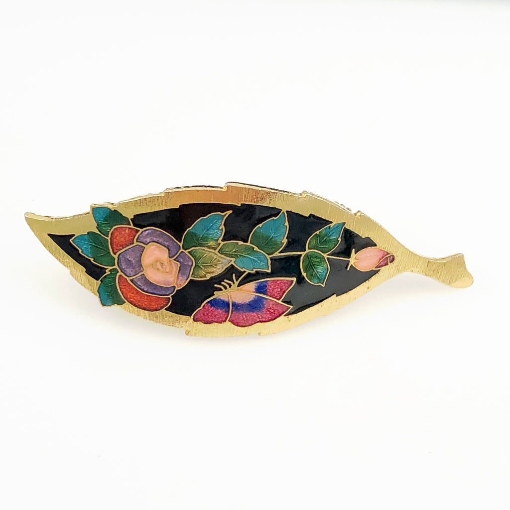 Black Cloisonne Twister Clasp Shortener