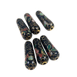 Black Cloisonne Vintage Chinese Drops Pendants