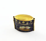 Top of Blue Cloisonne Pendant Box Vintage Chinese