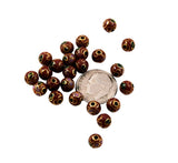 Cloisonne Rust Round Beads Vintage Chinese