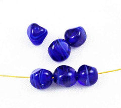 Cobalt Blue Lamp Work Swirls - Vintage German (6)