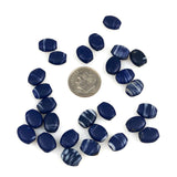 Cobalt Blue Antique Oval Beads 