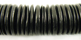 Black Coco Disk Bead Strands 20mm