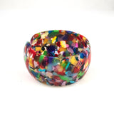 Vintage Confetti Lucite Cuff Bracelet