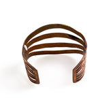 Copper Stamped Cuff Bracelet Vintage