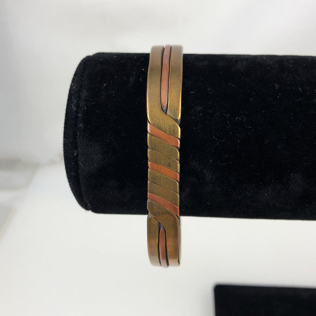 Brass & Copper Unisex Cuff Bracelet Vintage