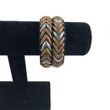 Copper Chevron Bangle Bracelet