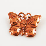 Copper Butterfly Brooch Vintage