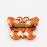Copper Butterfly Brooch Vintage