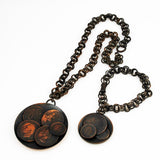 Copper Coin Pendant Necklace & Bracelet Germany