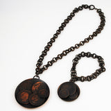 Copper Coin Pendant Necklace & Bracelet Germany