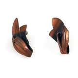 Vintage copper earrings screw back
