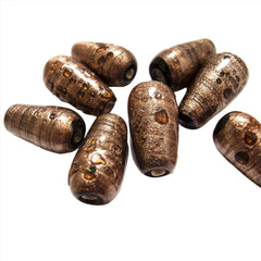 Black and Copper Lamp Work Glass Beads 6
