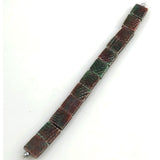 Copper & Green Raku Square Beads