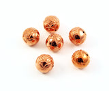Large Round Copper Rose Beads 15mm