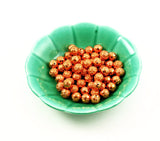 Large Round Copper Rose Beads 12mm