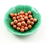 Large Round Copper Rose Beads 18mm