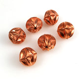 Copper fluted beads