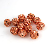copper fluted beads 