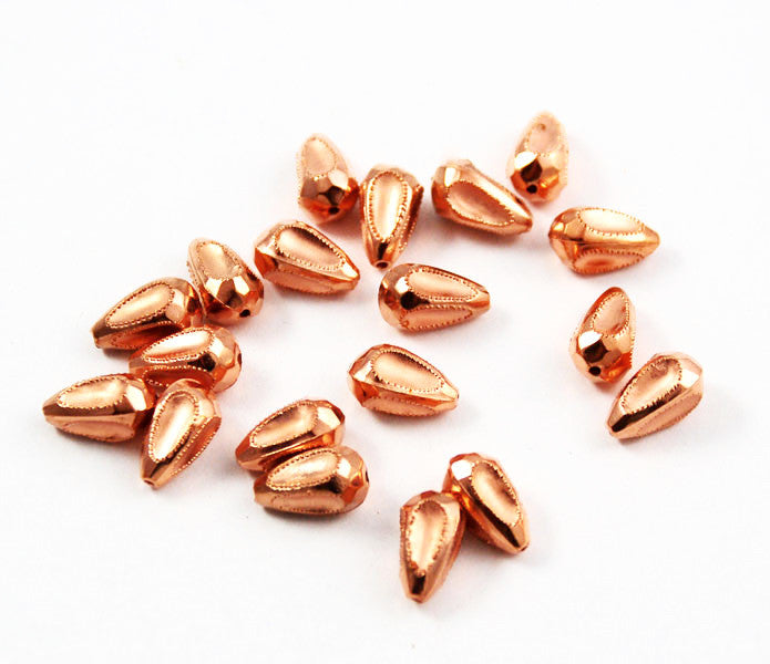 Copper Tear Drop Beads 14 x 8mm 
