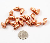 Copper Tear Drop Beads 14 x 8mm 