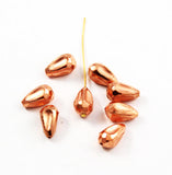 Copper Tear Drop Beads 14 x 8mm on headpin