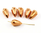 Copper Tear Drop Beads 20 x 12mm