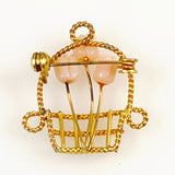 Vintage coral brooch