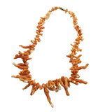 Orange Branch Coral Necklace NOS