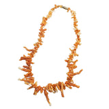 Vintage Orange Branch Coral Necklace NOS