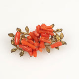 Italian Coral Brooch Antique