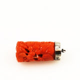 Antique Coral Carved Charm Victorian