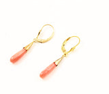 Pink Coral Drop Earrings 14Kt Gold Filled