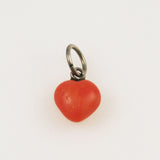 Coral Heart Charm Antique Victorian