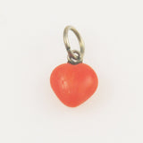 Coral Heart Charm Antique Victorian