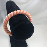 Pink Plastic Coral Twist Bangle Bracelet