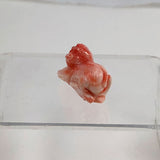 Carved Coral Monkey Pendant Bead