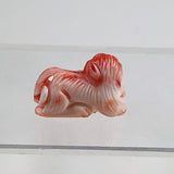 Carved Coral Monkey Pendant Bead