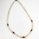 Jade, Coral & Mother of Pearl Necklace