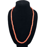 Salmon Pink Coral Long Necklace Vintage