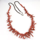 Native American Branch Coral & Heishi Necklace