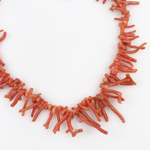 Native American Coral & Heishi Necklace – Estate Beads & Jewelry