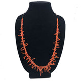 Native American Branch Coral & Heishi Necklace