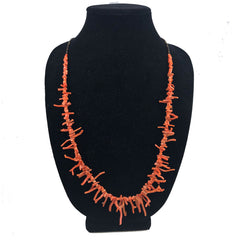 Native American Coral & Heishi Necklace