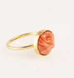 Pink Coral Gold Filled Ring