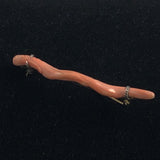 Antique Chinese Carved Coral Snake Brooch